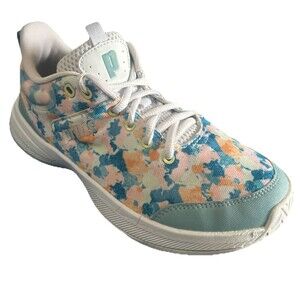 Prince Advantage Lite Womens Sz 8 Tennis White Blue Floral Pickleball Sneaker
